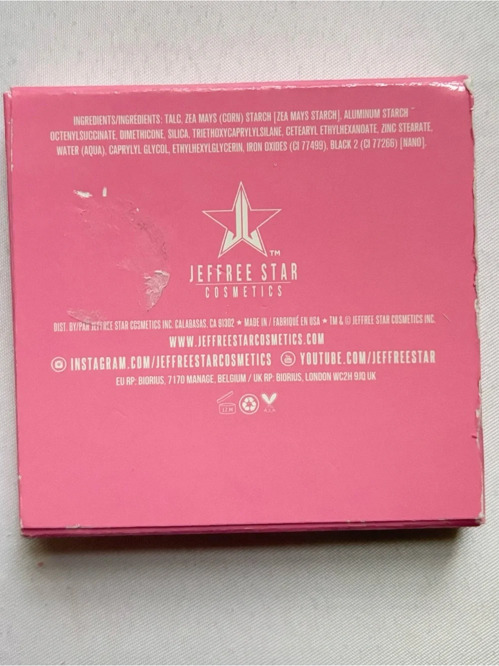 Jeffree Star Cosmetics Makeup Bundle NIB Redrum Lip, Weirdo Eye, C20.5 Concealer